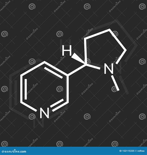 Nicotine chemical formula stock vector. Illustration of chemistry - 152115335