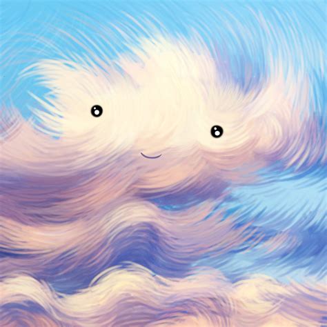 Fluffy clouds on Behance