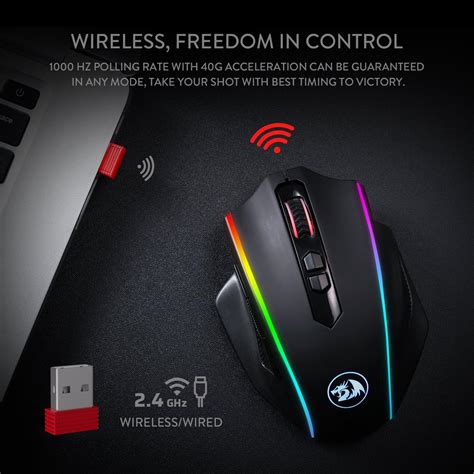 Redragon M686 Adjustable DPI RGB Wireless Gaming Mouse