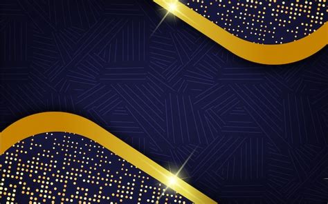 Premium Vector | Modern dark blue and gold realistic background