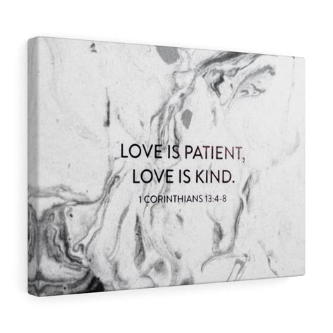 Scripture Walls Love Is Patient 1 Corinthians 13:4-8 Bible Verse Canvas Christian Wall Art Ready ...