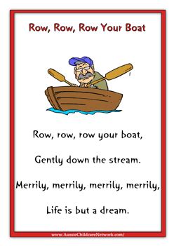 8 Best Images of Row Row Row Your Boat Nursery Rhyme Printables - Row ...