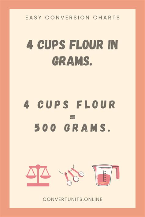 4 Cups Flour In Grams - Online Unit Converter