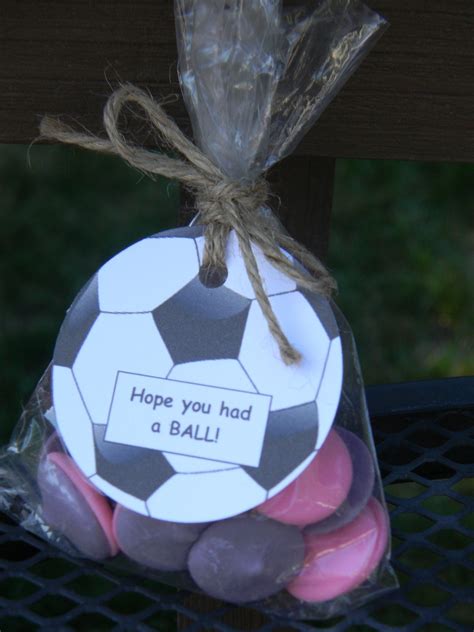 Soccer party favor tags with bags set of 10 soccer birthday