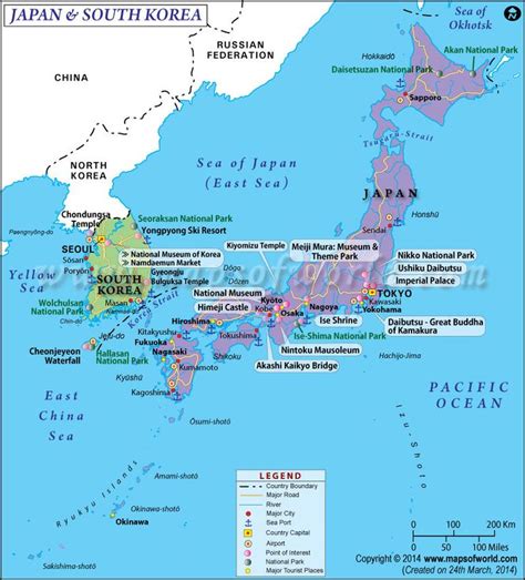 Map of Japan and South Korea | Japan, Japan map, Asia map