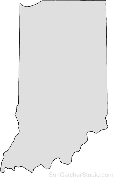 Download Hd Indiana Map Outline Png Shape State Stencil Clip Art