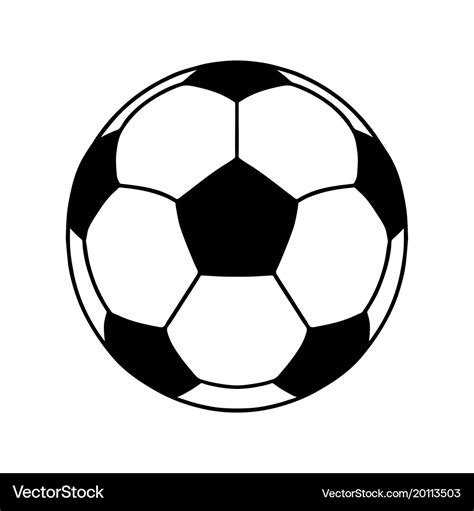 Soccer ball or football ball shape icon Royalty Free Vector