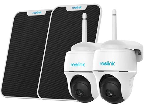 Reolink Argus PT Camera with Solar Panel Bundle (2 Packs) - 2.4/5GHz WiFi Wireless P&T Security ...