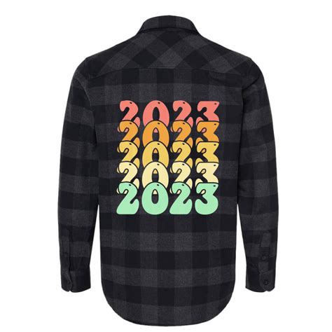 Funny Happy New Year 2023 Groovy Retro New Year's Eve Party Flannel ...