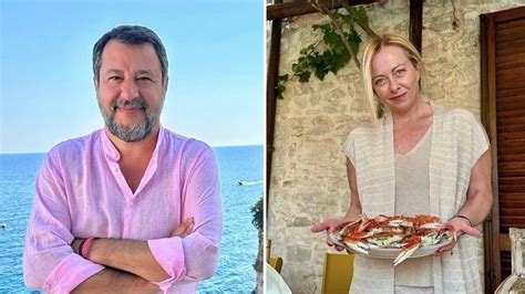 Giorgia Meloni and Matteo Salvini, a summer between social photos ...