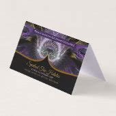 Purple Spiritual Tree Holistic Fractal Art Folded Business Card | Zazzle