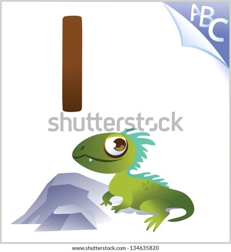 Animal Alphabet Kids Iguana Stock Vector (Royalty Free) 134635820 | Shutterstock