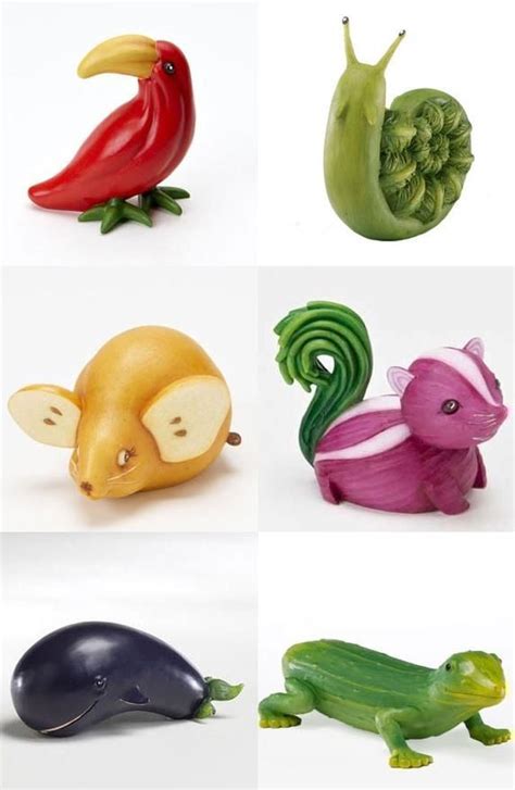 Cute Veggie Art | Creative food art, Animali di frutta, Guarnizioni ...