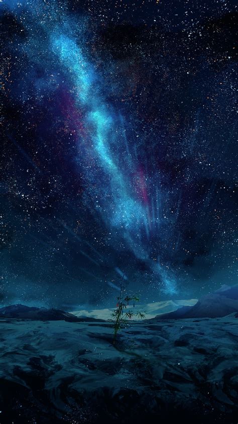 Anime Starry Night Sky Wallpaper