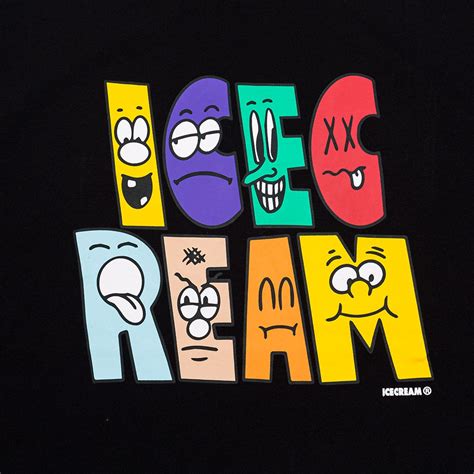 Ice Cream Men Characters Tee black