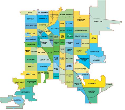 Denver Area Zip Code Map