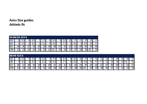 Asics Golf Shoe Size Chart | atelier-yuwa.ciao.jp