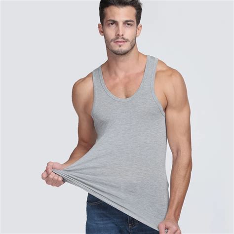 HanHent summer cotton casua tank top men loose big size fitness tank ...