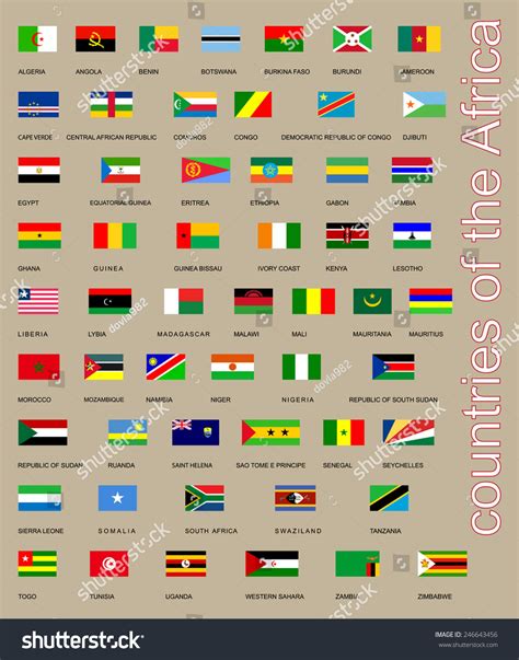 All Flags Africa Countries Original Flags Stock Vector 246643456 - Shutterstock