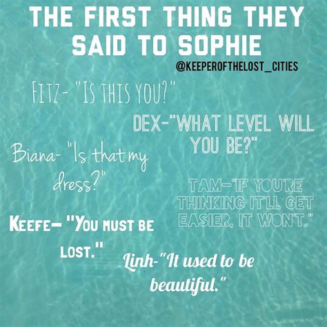 keeper of the lost cities KOTLC first word to Sophie. | Lost city, City quotes, The best series ever