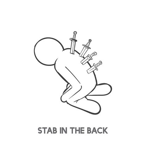 Free royalty image about Stabbed in the back idiom vector