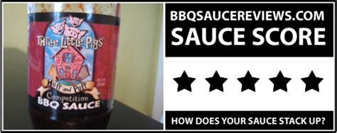 Three Little Pigs Huff and Puff Competition BBQ Sauce (5/5) | BBQ Sauce ...