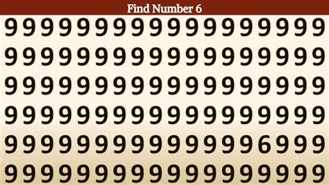 Optical Illusion Eye Test: Find 6 among 9’s in 4 seconds!