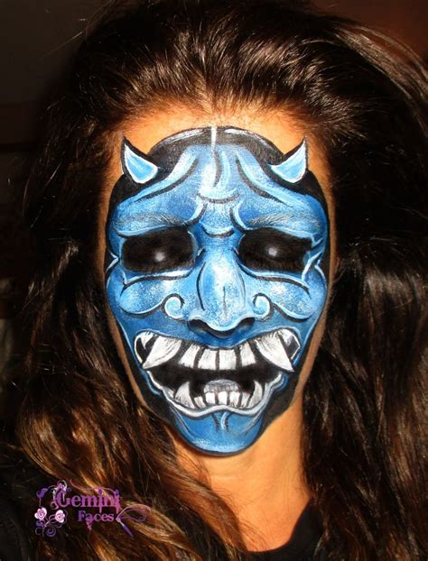 Blue Demon face paint | Face painting, Blue demon, Face