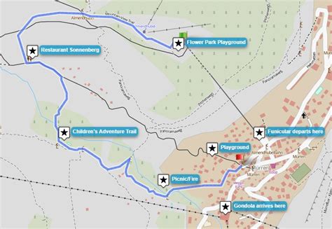 Murren Switzerland Hiking Map