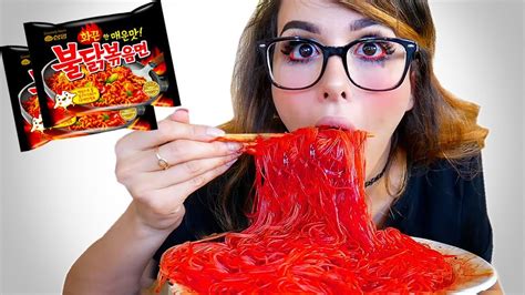 EXTREME SPICY NOODLE CHALLENGE - YouTube