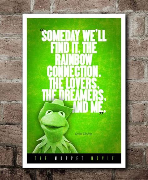 The Muppet Movie KERMIT rainbow Connection Quote | Etsy