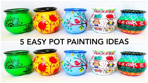 Simple Clay Pot Painting Ideas - Music al sarah