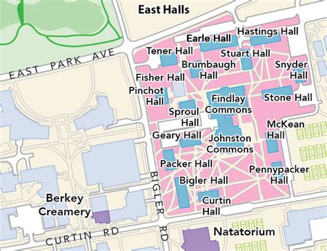 Penn State University Park Campus Map - Printable Map