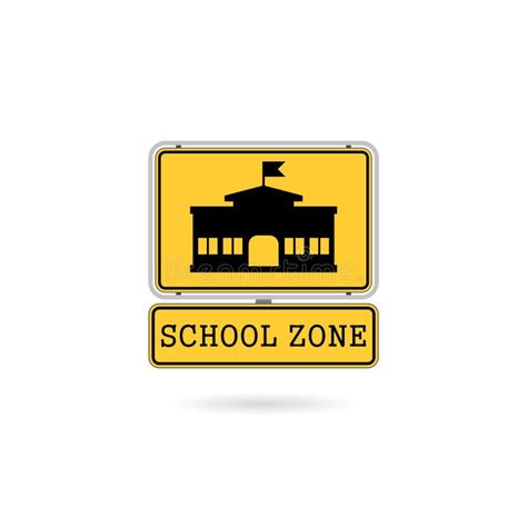 School Zone Icon Vector Sign And Symbol Isolated On White Background, School Zone Logo Concept ...