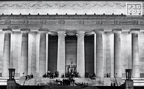 The Lincoln Memorial at Night (B&W) - Fine Art Photo - Andrew Prokos ...