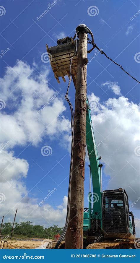 Electrical Cable Installation Stock Photo - Image of nature, blue: 261868788