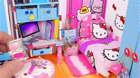 DIY Hello Kitty Dollhouse - YouTube