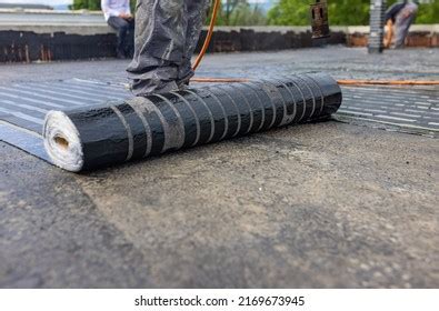 Bituminous Membrane Waterproofing System Details Installation Stock ...