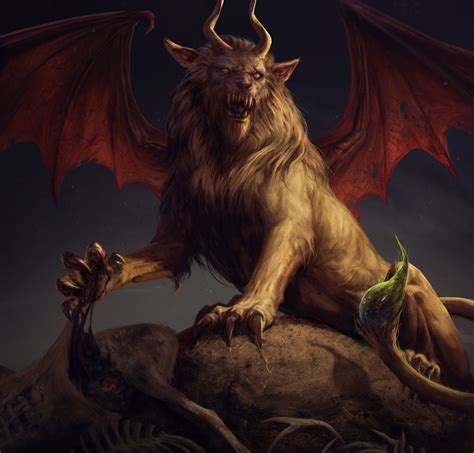 Manticore | Mythological creatures, Fantasy monster, Greek creatures