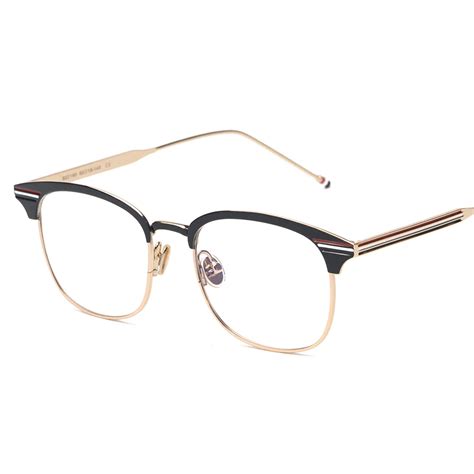 Luxury Brand Women Glasses Frame Metal Square Gold Frame Glasses Vintage Eyeglass Men Computer ...