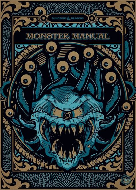 'Monster Manual Deluxe' Poster, picture, metal print, paint by Dungeons and Dragons | Displate ...