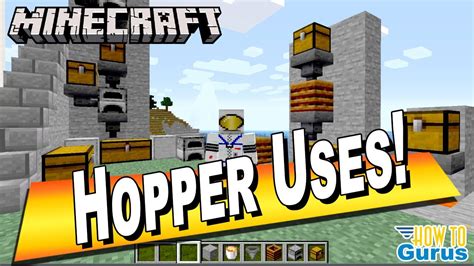 How You Can Use Minecraft Hoppers - Hopper Furnace - Hopper Composter - Hopper Chest Storage ...