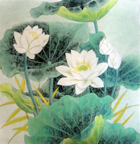 Chinese Painting: Lotus - Chinese Painting CNAG234410 - Artisoo.com