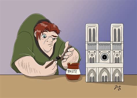 Quasimodo Repairing Notre Dame by PrinceRose on DeviantArt