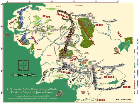 Map Of The Lord Of The Rings Journey Mirkwood Tolkien Lotro Lotr Earth ...