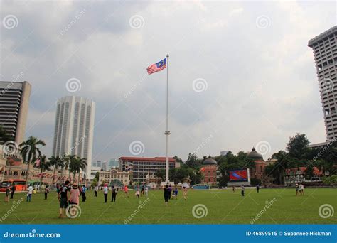 Flagpole at Merdeka Square editorial image. Image of flagpole - 46899515