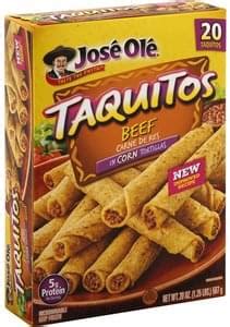 Jose Ole Beef in Corn Tortillas Taquitos - 20 ea, Nutrition Information ...