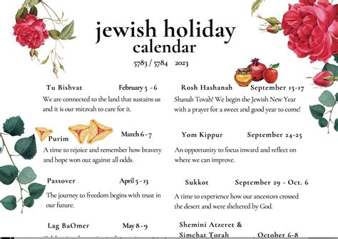 September 2023 Jewish Calendar - Printable And Enjoyable Learning