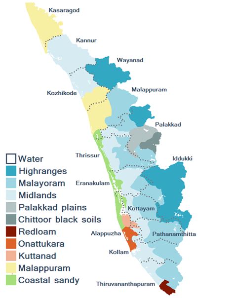 Kerala State Map - Kerala Tourism District Map , Kerala Tourist Map