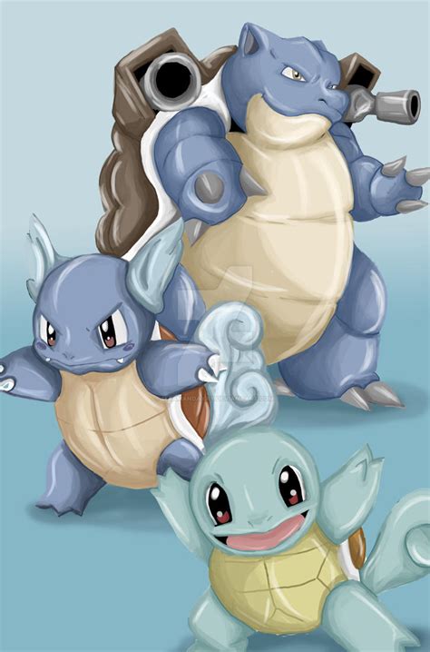 Squirtle Evolution by ItzAmandaYay on DeviantArt